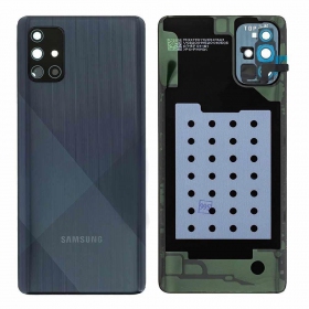 Samsung A715 Galaxy A71 2020 bakside svart (Prism Crush Black) (brukt grade B, original)