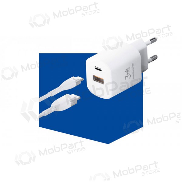 Lader 3MK HyperCharger 20W 1xUSB-C + 1xUSB-A PD/QC