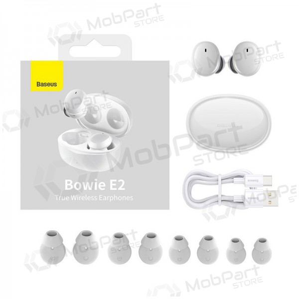 Trådløs hodetelefoner / headset Baseus Bowie E2 NGTW090002 (hvitt) Trådløs hodetelefoner / headset Baseus Bowie E2 NGTW090002 (hvitt)