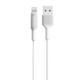 USB kabel Borofone BX1 Lightning 1.0m (hvit)