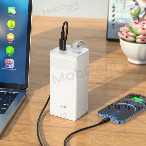 Powerbank Power Bank Hoco J86A 22.5W Quick Charge 3.0 50000mAh hvitt Powerbank Power Bank Hoco J86A 22.5W Quick Charge 3.0 50000mAh hvitt