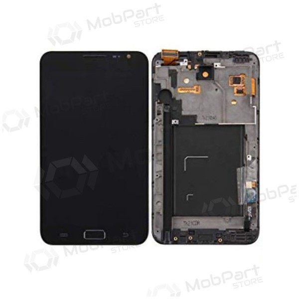 Samsung N7000 Galaxy Note skjerm (svart) (med ramme) (service pack) (original)