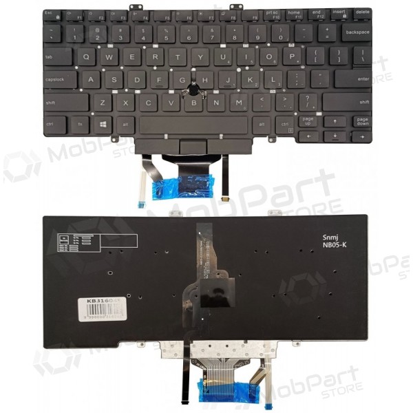 Tastatur DELL Latitude 5400,med „trackpoint“