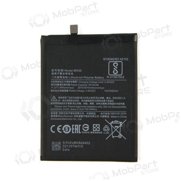 Xiaomi Redmi Mi A2 / Mi 6X batteri / akkumulator (BN36) (3010mAh)