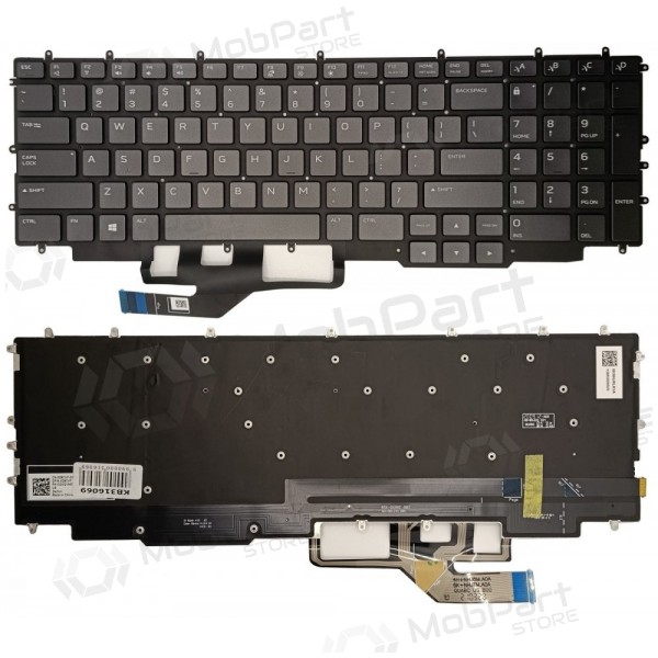 Tastatur DELL G7 17 7700,med spalvotu pašvietimu, US
