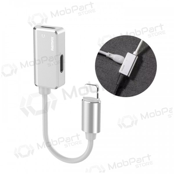 Adapter Remax RL-LA02i iš Lightning į 2X Lightning (hvit)