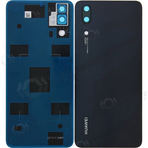 Huawei P20 bakside (svart) (brukt grade C, original)