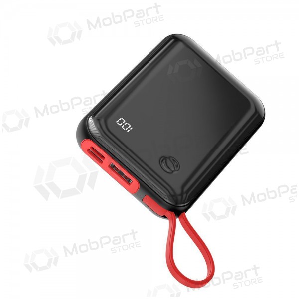 Powerbank Power Bank Baseus Mini S USB + USB Type C + Lightning 3A 10000mAh svart PPXF-E01 Powerbank Power Bank Baseus Mini S USB + USB Type C + Lightning 3A 10000mAh svart PPXF-E01