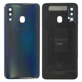 Samsung A405 Galaxy A40 2019 bakside (svart) (brukt grade B, original)