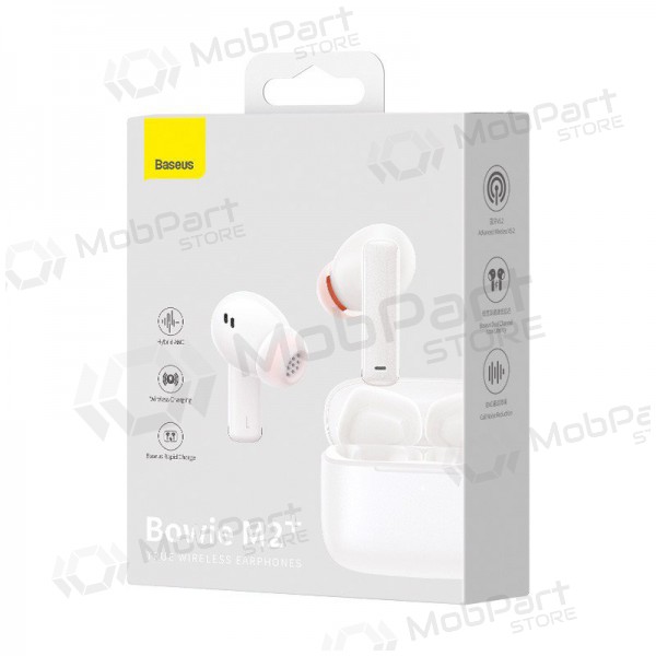 Trådløs hodetelefoner / headset Baseus Bowie M2+ NGTW190002 (hvitt)