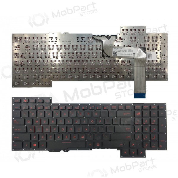 ASUS: ROG G751, G751J, G751JL, G751JM, G751JT, G751JY tastatur ASUS: ROG G751, G751J, G751JL, G751JM, G751JT, G751JY tastatur