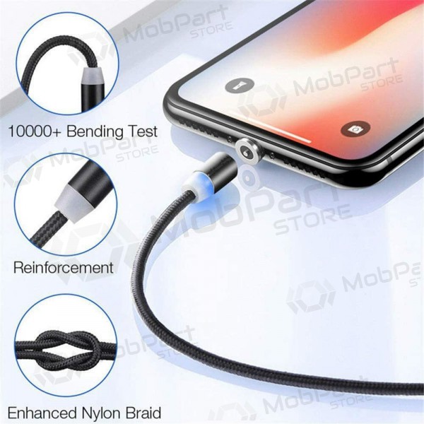 USB kabel Magnetic Lightning 1.0m (hvit)