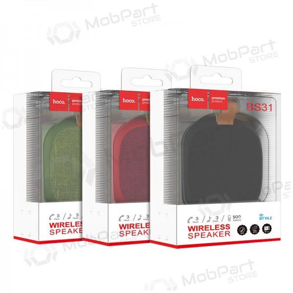 Bluetooth nešiojamas topphøyttaler Hoco BS31 (rød)
