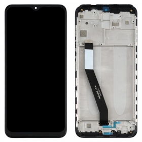 Xiaomi Redmi 9 skjerm (svart) (med ramme) (service pack) (original)