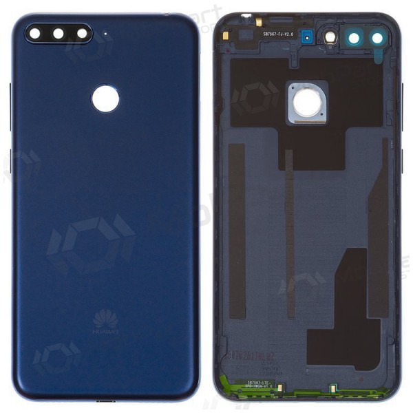Huawei Y6 Prime 2018 bakside (blå) (brukt grade C, original)