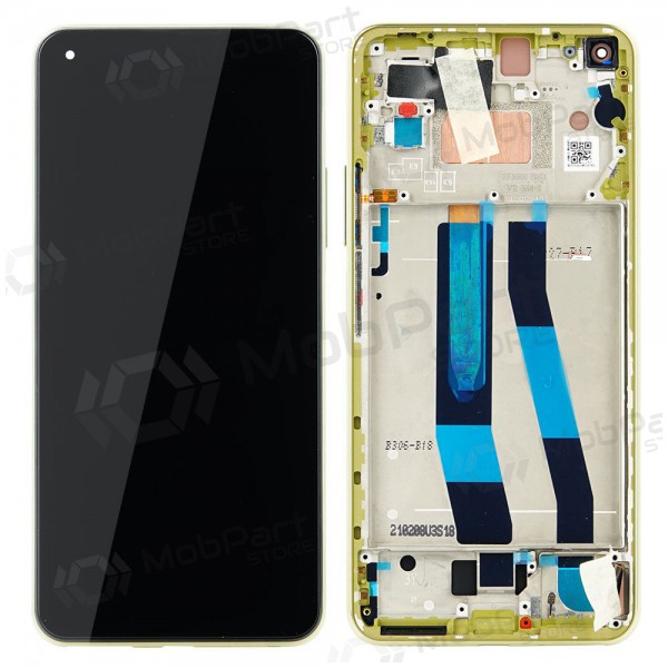 Xiaomi Mi 11 Lite 4G / Mi 11 Lite 5G skjerm (gul) (med ramme) (service pack) (original)