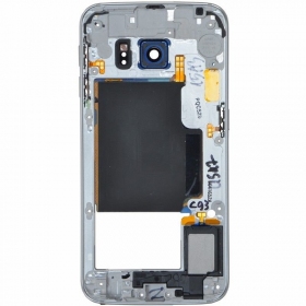 Samsung G925F Galaxy S6 Edge indre korpus (grå / blå) (brukt grade B, original)