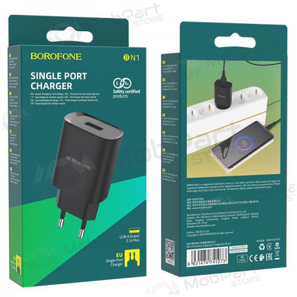 Lader Borofone BN1 2.1A (svart)