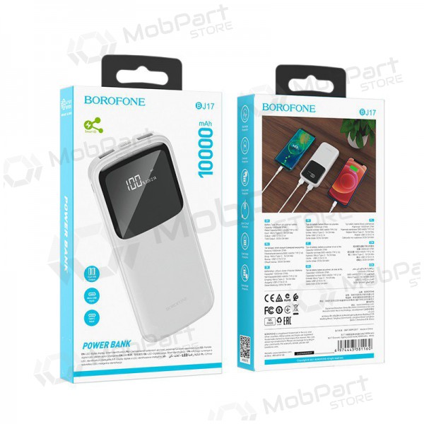 Powerbank Power Bank Borofone BJ17 2xUSB 10000mAh hvitt