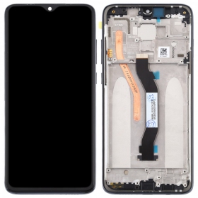 Xiaomi Redmi Note 8 Pro skjerm (svart) (med ramme) (service pack) (original)