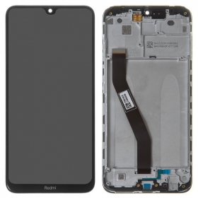 Xiaomi Redmi 8 / 8A skjerm (svart) (med ramme) (service pack) (original)