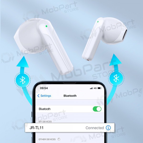 Trådløs hodetelefoner / headset Joyroom TWS JR-TL11 ENC (hvitt) Trådløs hodetelefoner / headset Joyroom TWS JR-TL11 ENC (hvitt)