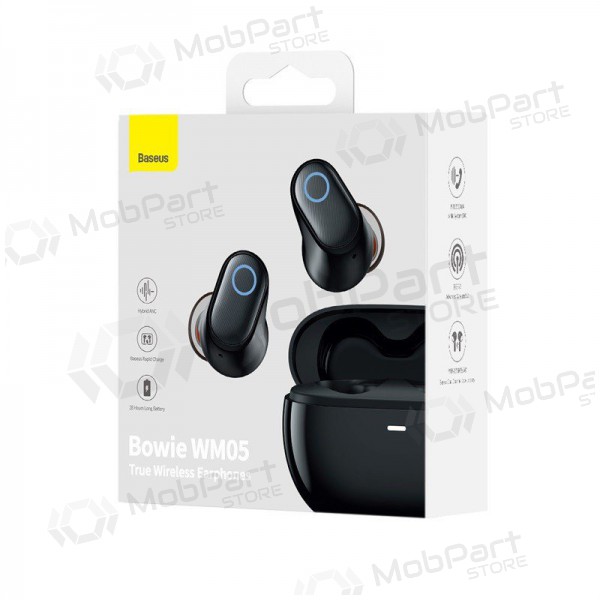 Trådløs hodetelefoner / headset Baseus Bowie WM05 NGTW200001 (svart) Trådløs hodetelefoner / headset Baseus Bowie WM05 NGTW200001 (svart)