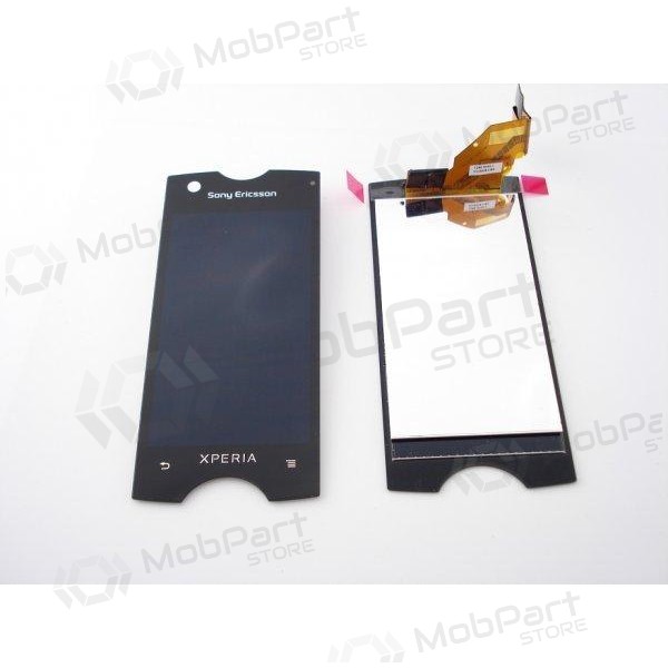 Sony Xperia Ray ST18 skjerm (med ramme) (svart) - Premium