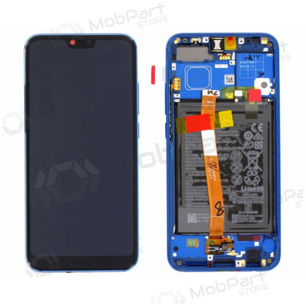 Huawei Honor 10 skjerm (blå) (med ramme og batteri) (service pack) (original) Huawei Honor 10 skjerm (blå) (med ramme og batteri) (service pack) (original)