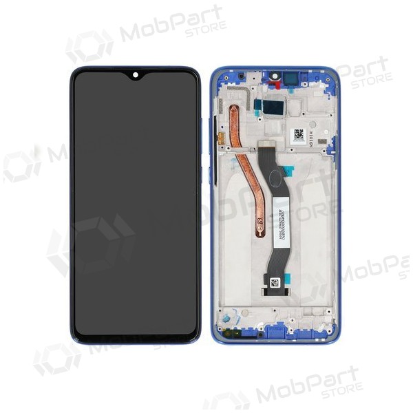 Xiaomi Redmi Note 8 Pro skjerm (blå) (med ramme) (service pack) (original)