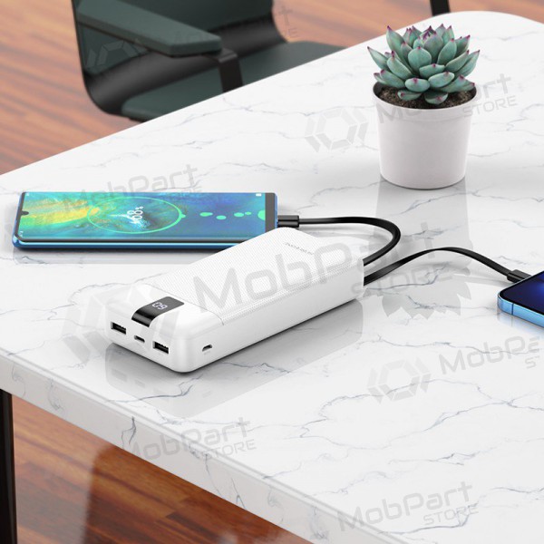 Powerbank Power Bank Borofone BJ20A 5 Output 3 Input 20000mAh hvitt Powerbank Power Bank Borofone BJ20A 5 Output 3 Input 20000mAh hvitt