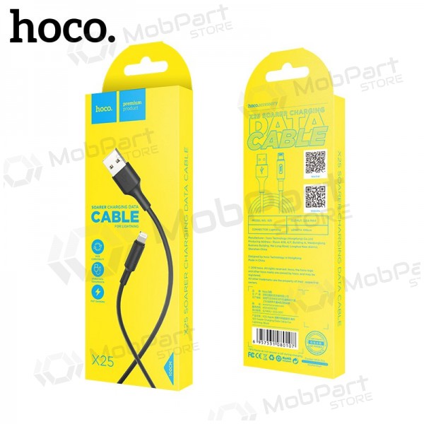 USB kabel HOCO X25 lightning 1.0m (svart)