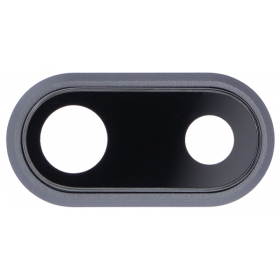 Apple iPhone 8 Plus kameraglass (svart) (med ramme)
