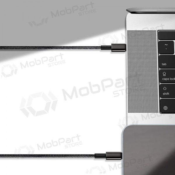 USB kabel Baseus Tungsten Gold Fast Data Type-C - Type-C 100W 1.0m (svart) CATWJ-01 USB kabel Baseus Tungsten Gold Fast Data Type-C - Type-C 100W 1.0m (svart) CATWJ-01