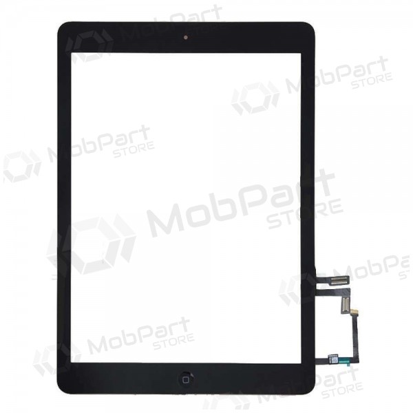 Apple iPad Air berøringssensitivt glass med HOME-knapp og holdere (svart)