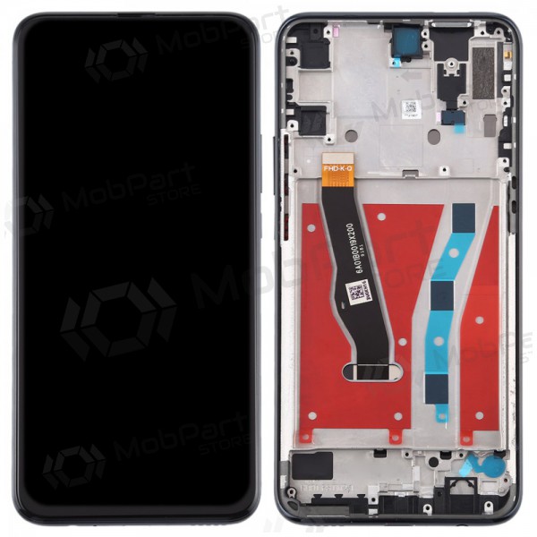 Huawei P Smart Z / Y9 Prime 2019 skjerm (svart) (med ramme) (Premium)