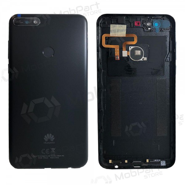 Huawei Y7 Prime 2018 bakside (svart) (brukt grade B, original)