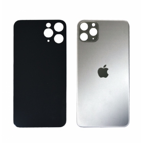 Apple iPhone 11 Pro Max bakside (sølvgrå) (bigger hole for camera)