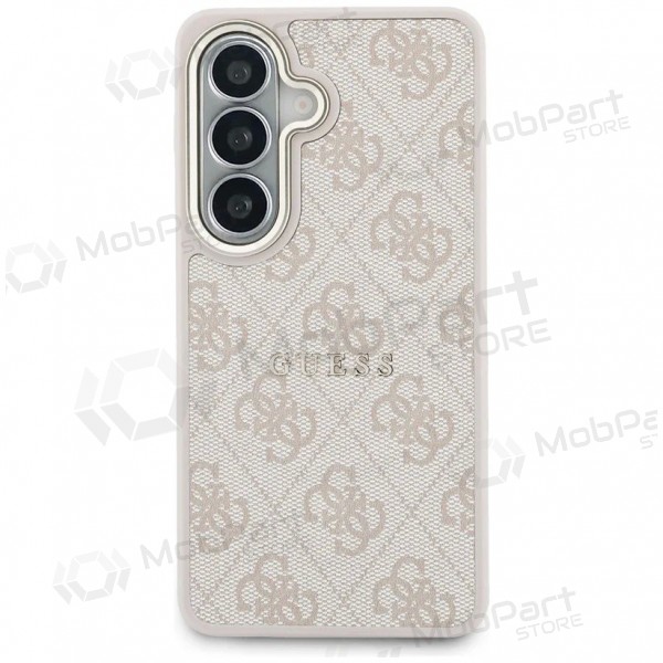 Samsung Galaxy S26 deksel - Guess PU Leather 4G Gold Frame Magnetic (rosa)