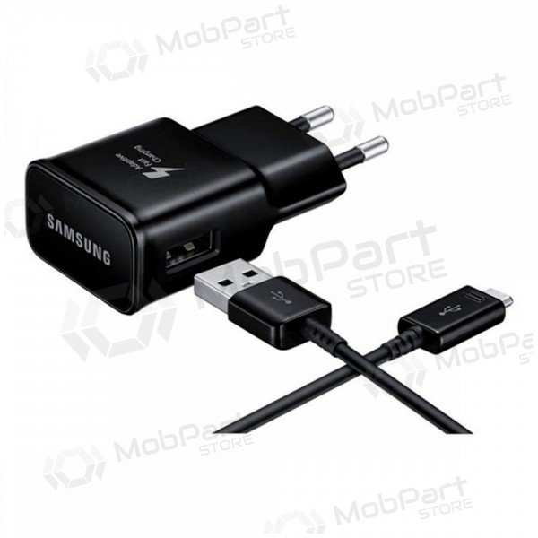 Lader original Samsung EP-TA200NBE 15W + Type-C kabel svart