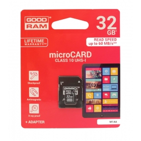 Minnekort GOODRAM MicroSD 32GB (class 10) + SD adapter