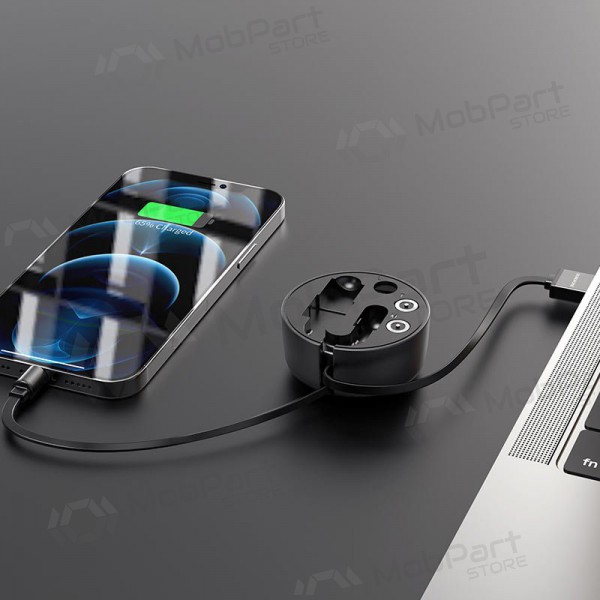 USB kabel Borofone BU26 3in1 microUSB-Lightning-Type-C magnetinic 1.0m (svart)