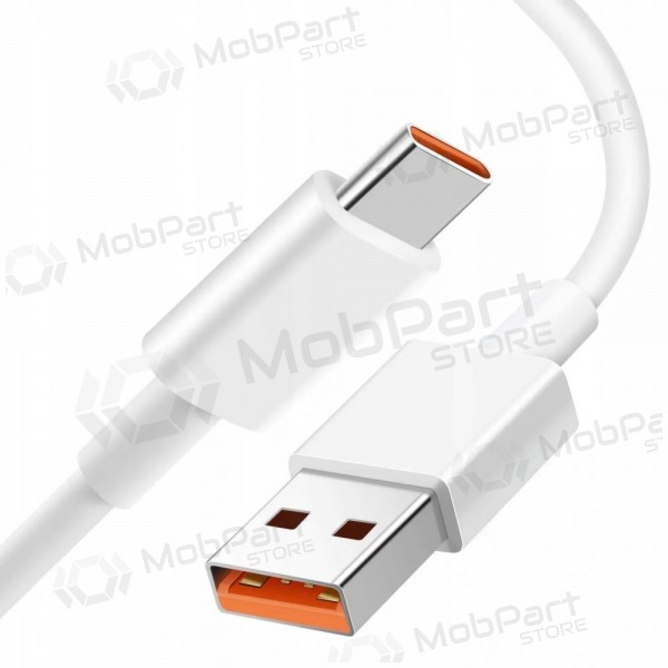 USB kabel Xiaomi USB-A to USB-C 6A 1.0m hvit
