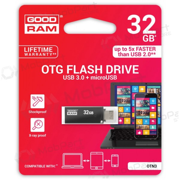 Minnepinne GOODRAM OTN3 32Gb OTG USB 3.0 + 