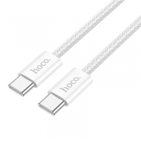 USB kabel Hoco X104 60W USB-C to USB-C 2.0m hvit
