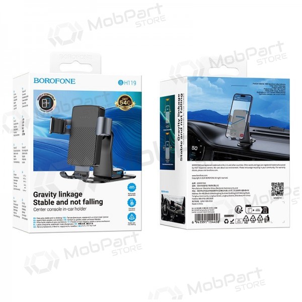 Mobilholder Borofone BH119 (dashboard) svart