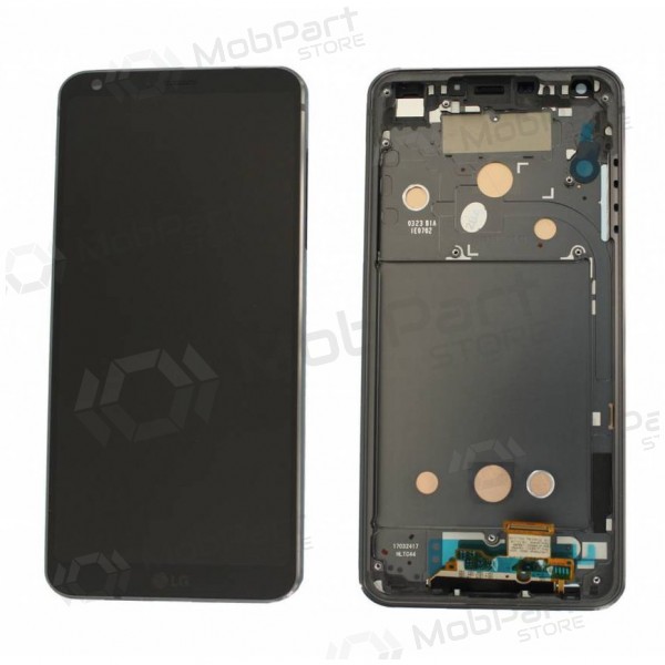 LG H870 G6 skjerm (svart) (med ramme) (service pack) (original)