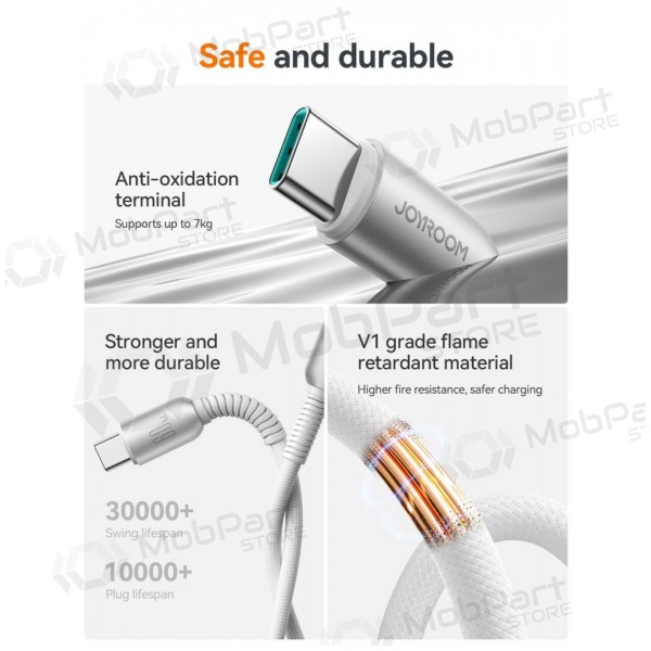 USB kabel Joyroom S-A51 USB-C to USB-C 60W 1.2m grå