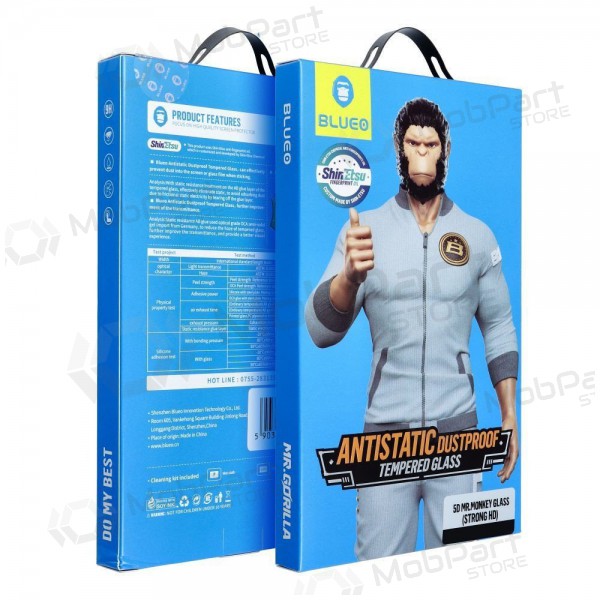LCD apsauginis stikliukas 5D Mr. Monkey Glass (Strong Lite) Samsung A356 A35 5G/A556 A55 5G svart