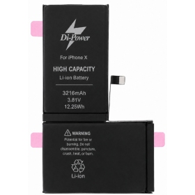 Apple iPhone X batteri, Di-Power 3216 mAh (økt kapasitet)